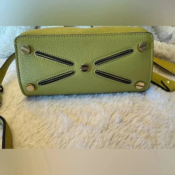 Valentino Garavani Leather Satchel Crossbody - Rare, Chartreuse Green, NWOT - Picture 10 of 15